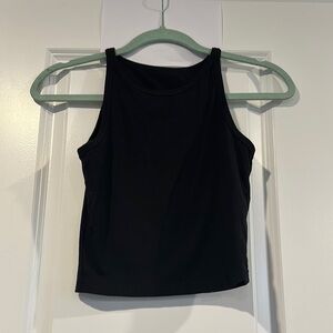 Black Women's Racerback Crop Top